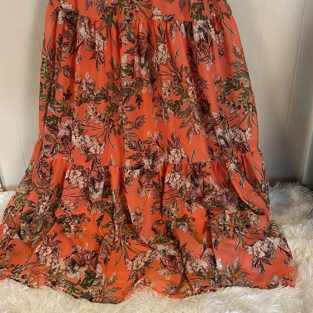 Melonie T Sleeveless Floral Dress. Maxi Sz 14 - Picture 3 of 12